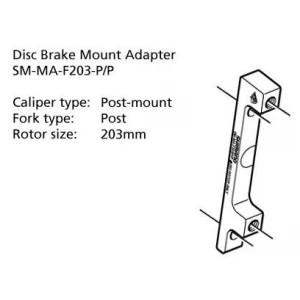 Adaptateur De Frein SHIMANO PM/PM 203mm Postmount 2 Adaptateur De Frein SHIMANO PM/PM 203mm Postmount – Image 2