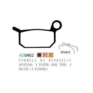 Plaquettes ASHIMA AD0402-SM Semi Metal FORMULA B4 B4 PRO 4 RACING EXTREME 3 Plaquettes ASHIMA AD0402-SM Semi Metal FORMULA B4 B4 PRO 4 RACING EXTREME – Image 3