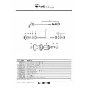 1 Corps De Roue Libre SHIMANO FH-RM60-8S Y3CF98040 Freewheel Body Parallax 2 1 Corps De Roue Libre SHIMANO FH-RM60-8S Y3CF98040 Freewheel Body Parallax – Image 2