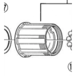 1 Corps De Roue Libre SHIMANO Y31D98010 FH-1056 Complete Freewheel Body