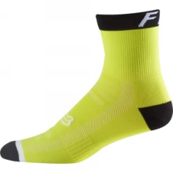 Fox Racing 1 Paire De Chaussettes FOX LOGO TRAIL SOCK DH 6" Flo Yellow L/XL 43/45