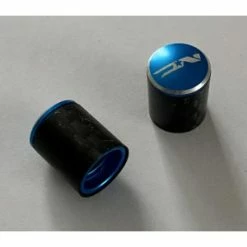 2 Bouchons De Valve NO CONTEST Carbon Caps Shrader Bleu