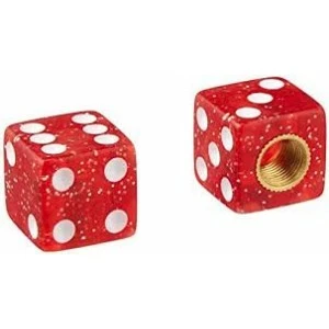 2 Bouchons De Valve TRIK TOPZ Dé Caps Shrader Rouge Translucide 1 2 Bouchons De Valve TRIK TOPZ Dé Caps Shrader Rouge Translucide