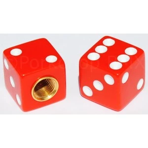 2 Bouchons De Valve TRIK TOPZ Dé Caps Shrader Rouge 1 2 Bouchons De Valve TRIK TOPZ Dé Caps Shrader Rouge