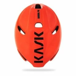 Casque Route KASK UTOPIA L 59-62cm Orange Fluo & Noir -Promos Velo Sprinter Magasin casque route kask utopia l 59 62cm orange fluo noir 1 3
