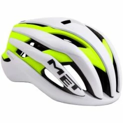 Casque Route MET TRENTA L 58-61cm Blanc & Jaune Fluo