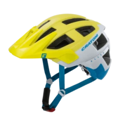 Casque Vtt CRATONI ALLSET M-L 58-61cm Jaune Blanc & Bleu