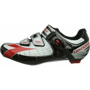 Chaussures Route DIADORA TORNADO P.40 Blanc Noir & Rouge 2 Chaussures Route DIADORA TORNADO P.40 Blanc Noir & Rouge – Image 2