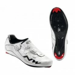 Chaussures Route NORTHWAVE FLASH CARBON P.44/45 Blanc Spd & Speedplay -Promos Velo Sprinter Magasin chaussures route northwave flash carbon p4445 blanc spd speedplay 2