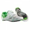 Chaussures Route NORTHWAVE SONIC TECH SRS P.42/47/48 Blanc Et Vert Fluo Spd & Speedplay