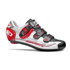 Chaussures Route SIDI GENIUS 7 P.45 Blanc Noir & Rouge