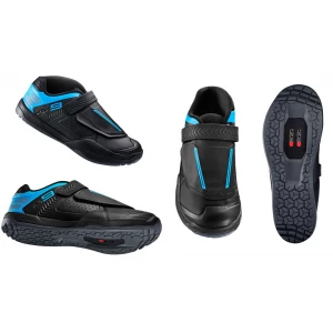 Chaussures Vtt Bmx SHIMANO GRAVITY AM9 P.39/40/41 Noir & Bleu SPD 2 Chaussures Vtt Bmx SHIMANO GRAVITY AM9 P.39/40/41 Noir & Bleu SPD – Image 2
