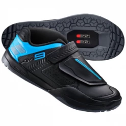 Chaussures Vtt Bmx SHIMANO GRAVITY AM9 P.39/40/41 Noir & Bleu SPD