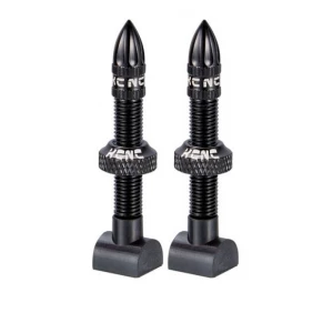 Kit De 2 Valves Tubeless KCNC Aluminium 50mm Noir 1 Kit De 2 Valves Tubeless KCNC Aluminium 50mm Noir