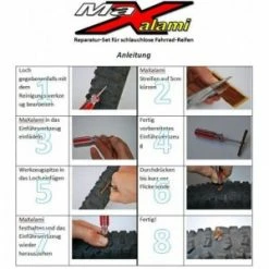 Kit De Réparation MAXALAMI Basic Tube Tubeless Repair Avec 3 Mèches & Outil D'insertion -Promos Velo Sprinter Magasin kit de reparation maxalami basic tube tubeless repair avec 3 meches outil d insertion 1