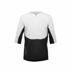 Maillot POC RACEDAY ENDURO Jersey Blanc/Noir Manches 3/4 T. L
