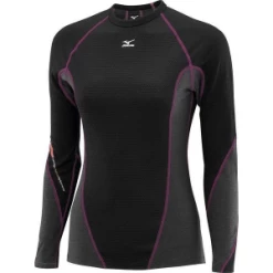 Maillot Thermique Femme MIZUNO JACQUARD LS Middle Weight Black-Byzantine T. XS/L