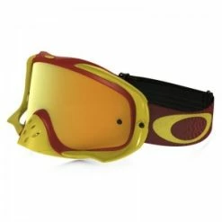 Masque OAKLEY CROWBAR MX Shockwave Rouge Jaune 24k Iridium + Clear Lens