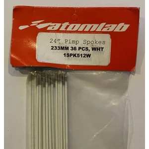 Pack De 36 Rayons ATOMLAB Acier / 233mm Blanc (BMX VTT 24") 3 Pack De 36 Rayons ATOMLAB Acier / 233mm Blanc (BMX VTT 24") – Image 3